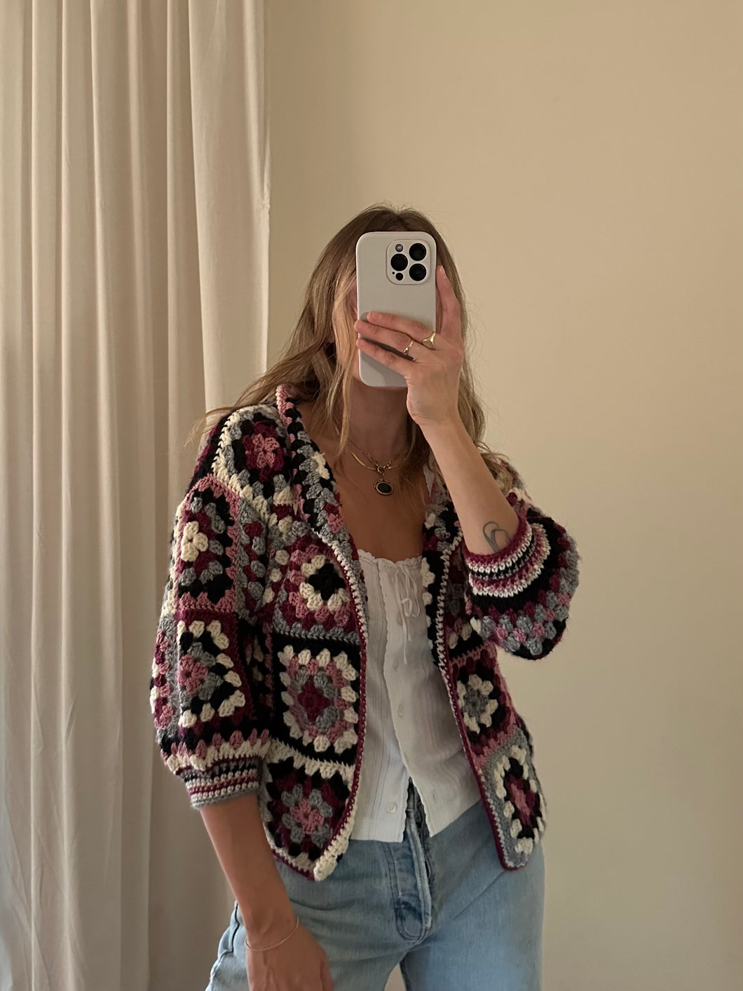 Vintage Granny Square Cardigan