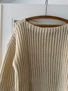 Vintage Boatneck Cream Knit