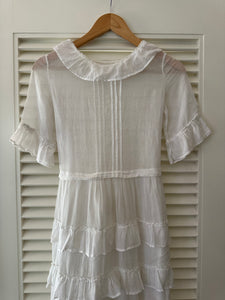 Vintage White Ruffle Dress