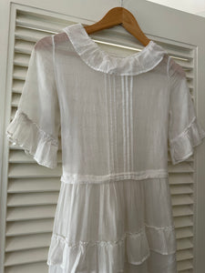 Vintage White Ruffle Dress