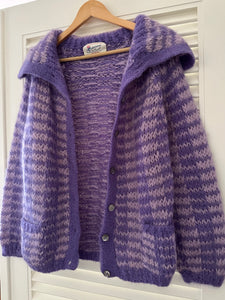 Vintage Purple Stripe Mohair