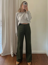 Load image into Gallery viewer, Vintage Ribbed Olive Green Pants
