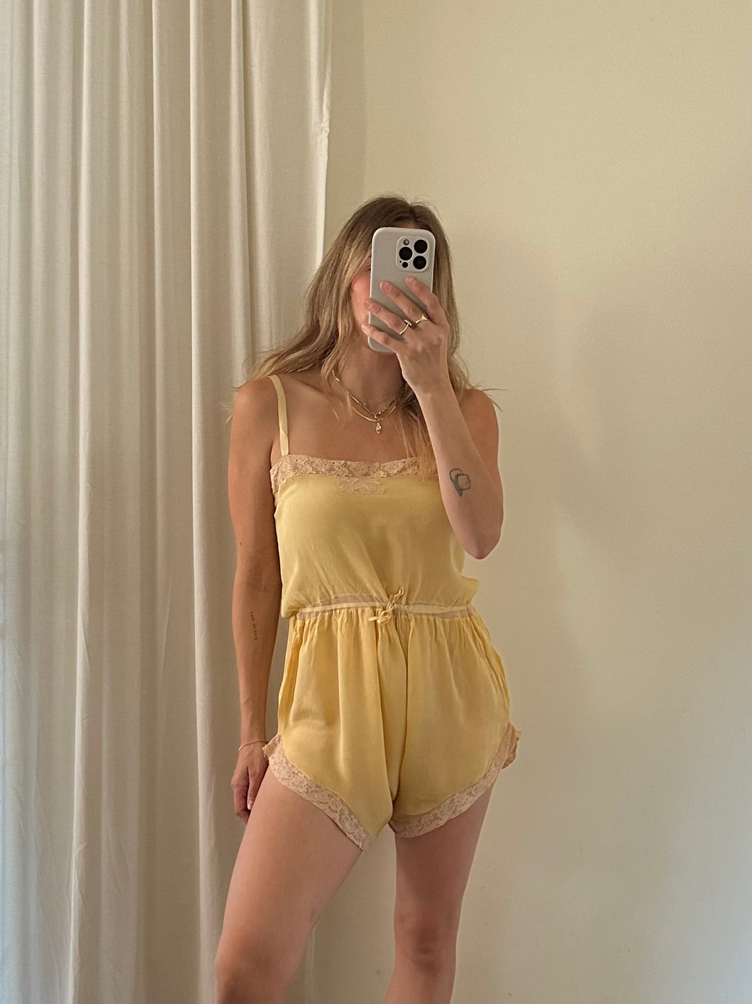 Vintage Silk Romper