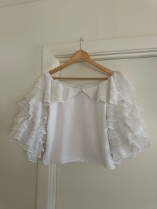 Vintage Ruffle Sleeve Blouse