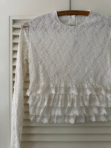 Vintage Lace Ruffle Blouse