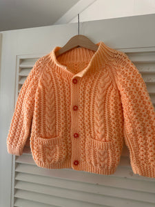 Vintage Kids Peach Cardigan