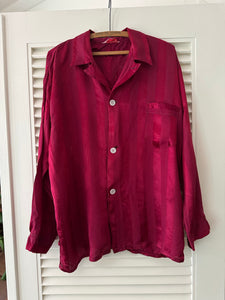 Vintage Wine Striped Blouse