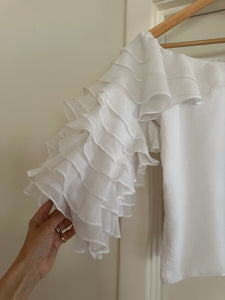 Vintage Ruffle Sleeve Blouse