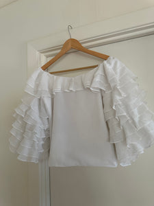 Vintage Ruffle Sleeve Blouse