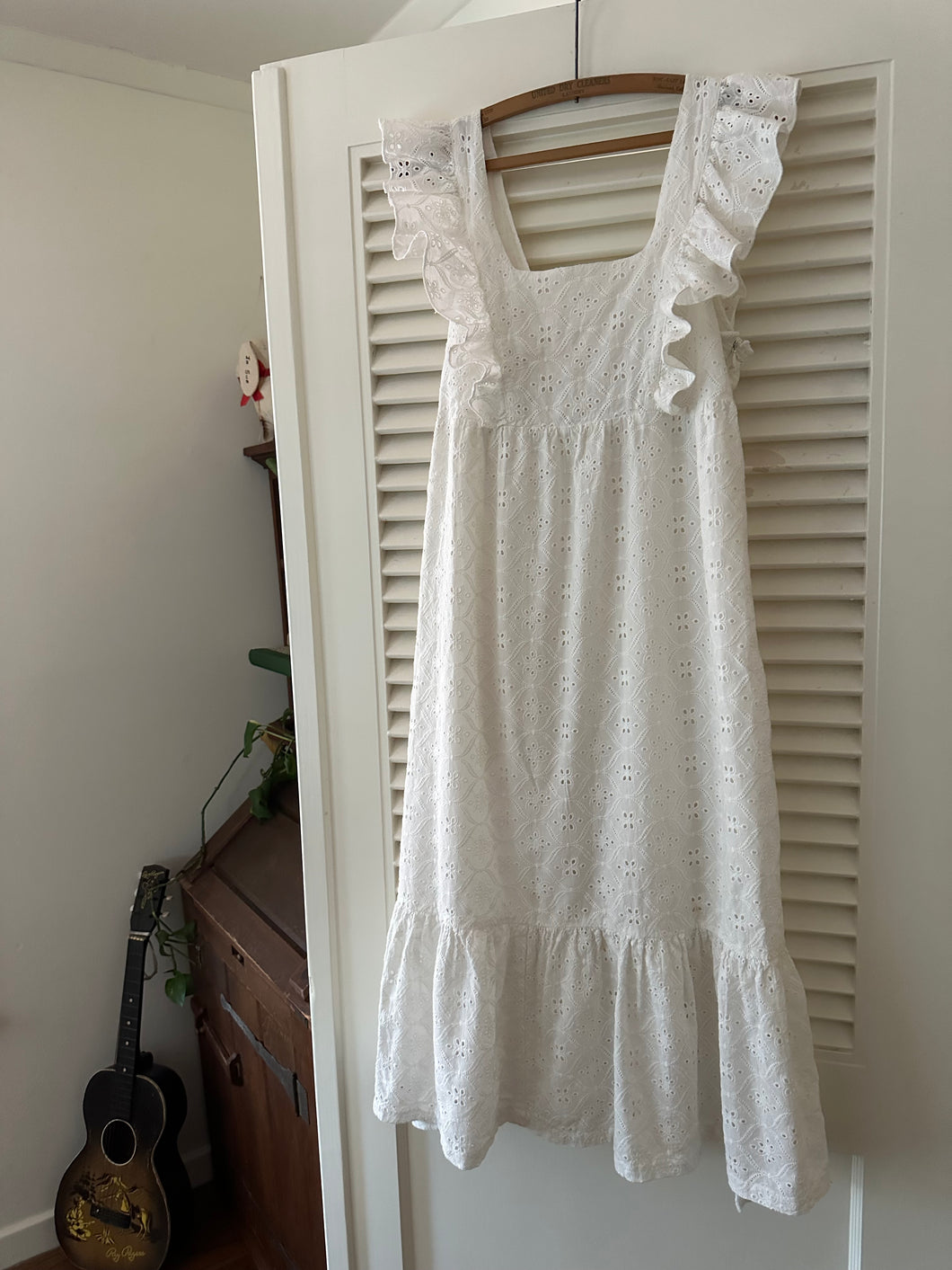 BA&SH Bryd White Eyelet Dress