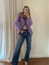 Load image into Gallery viewer, Vintage Purple Stripe Mohair
