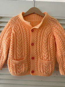 Vintage Kids Peach Cardigan