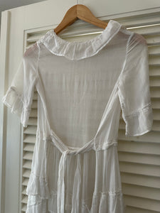 Vintage White Ruffle Dress