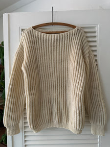 Vintage Boatneck Cream Knit