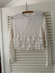 Vintage Lace Ruffle Blouse