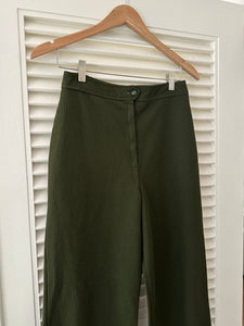 Vintage Ribbed Olive Green Pants