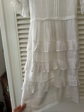 Load image into Gallery viewer, Vintage White Ruffle Dress
