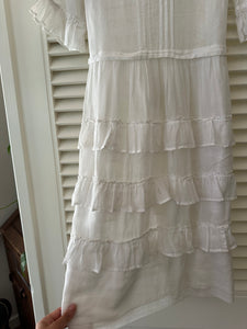 Vintage White Ruffle Dress