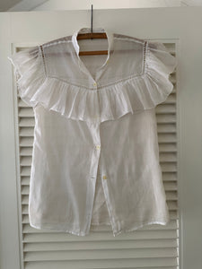 Vintage Pleat Ruffle Top