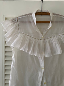 Vintage Pleat Ruffle Top