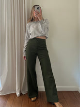 Load image into Gallery viewer, Vintage Ribbed Olive Green Pants
