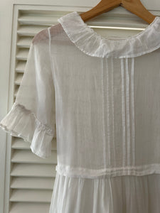 Vintage White Ruffle Dress