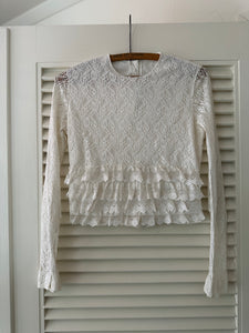 Vintage Lace Ruffle Blouse