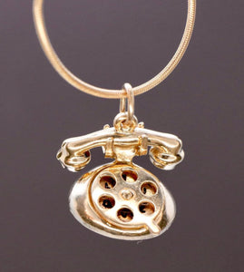 Vintage 14k Gold Telephone Charm