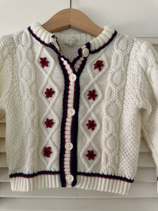 Vintage Kids Flower Cardigan