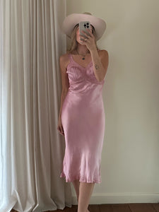 Vintage Magenta Slip Dress