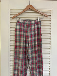 Vintage Plaid Side Zip Bottoms