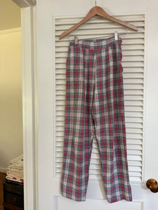 Vintage Plaid Side Zip Bottoms