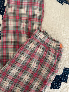 Vintage Plaid Side Zip Bottoms