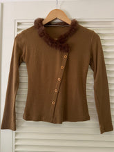 Load image into Gallery viewer, Vintage Fur Collar Top
