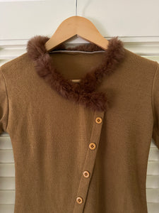 Vintage Fur Collar Top