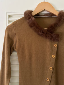 Vintage Fur Collar Top